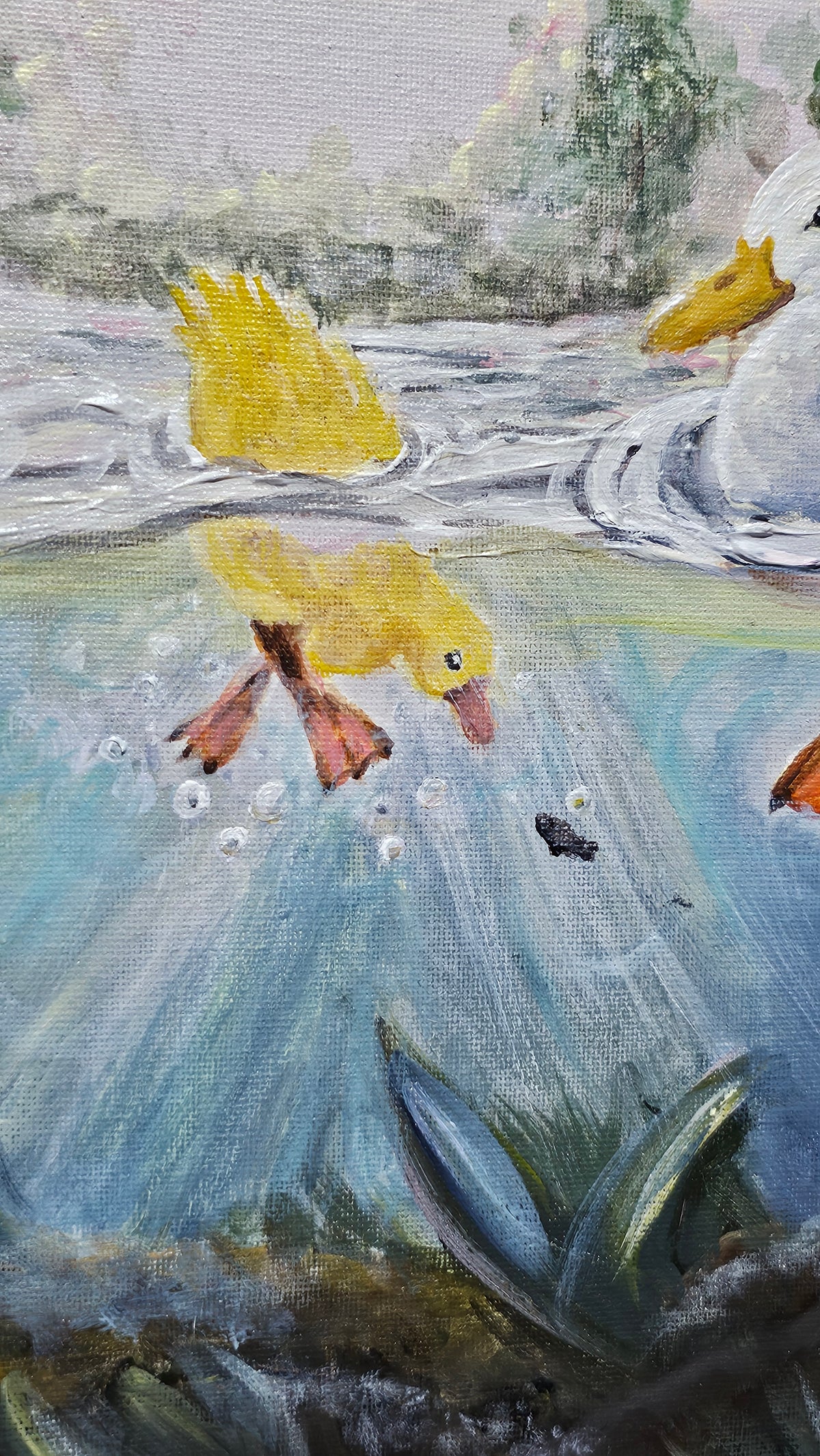 Making New Friends | Original Painting | Framed