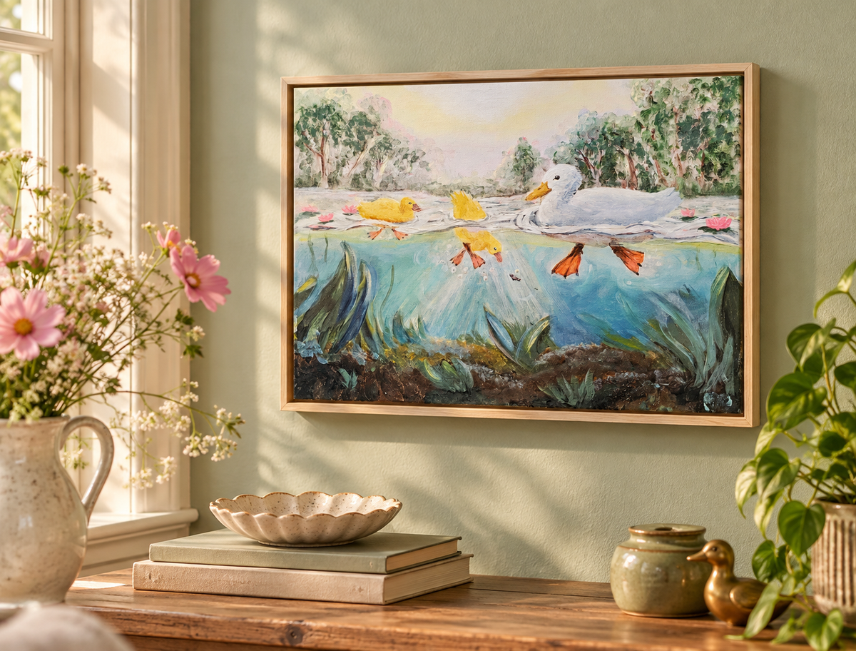 Making New Friends | Original Painting | Framed