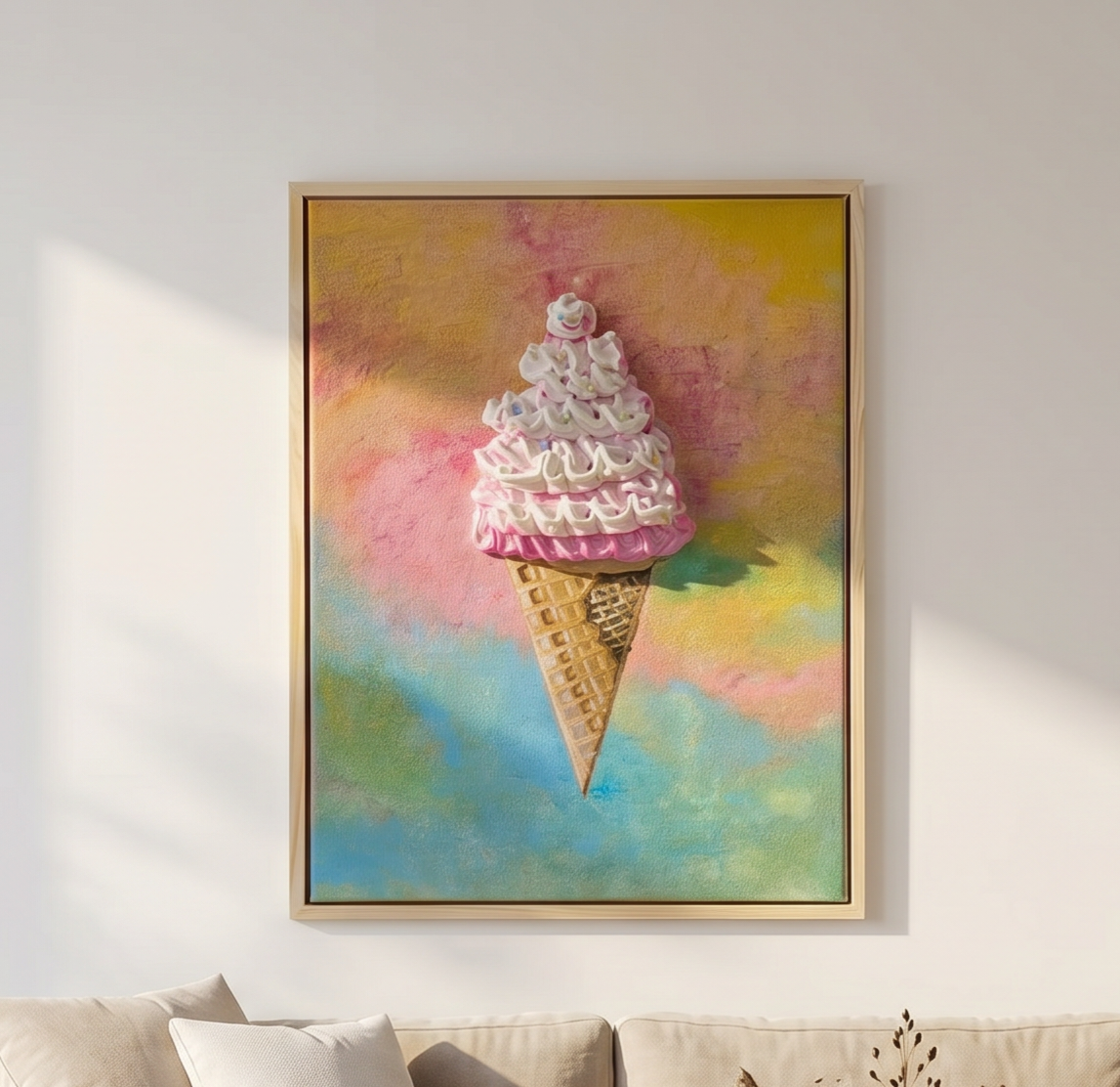 SOLD - Summer Swirl - Original Acrylic Painting | 40cm by 30cm | Framed