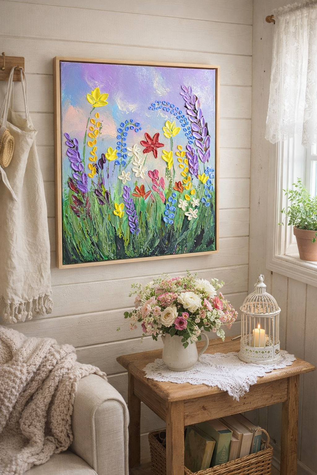 'Barefoot Until Dusk' | Original Impasto, 40x50cm | Framed