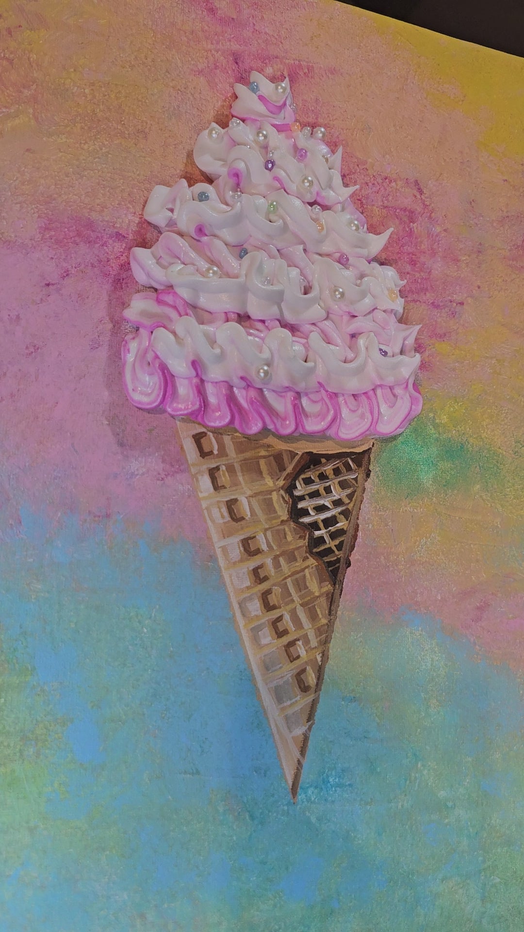 SOLD - Summer Swirl - Original Acrylic Painting | 40cm by 30cm | Framed