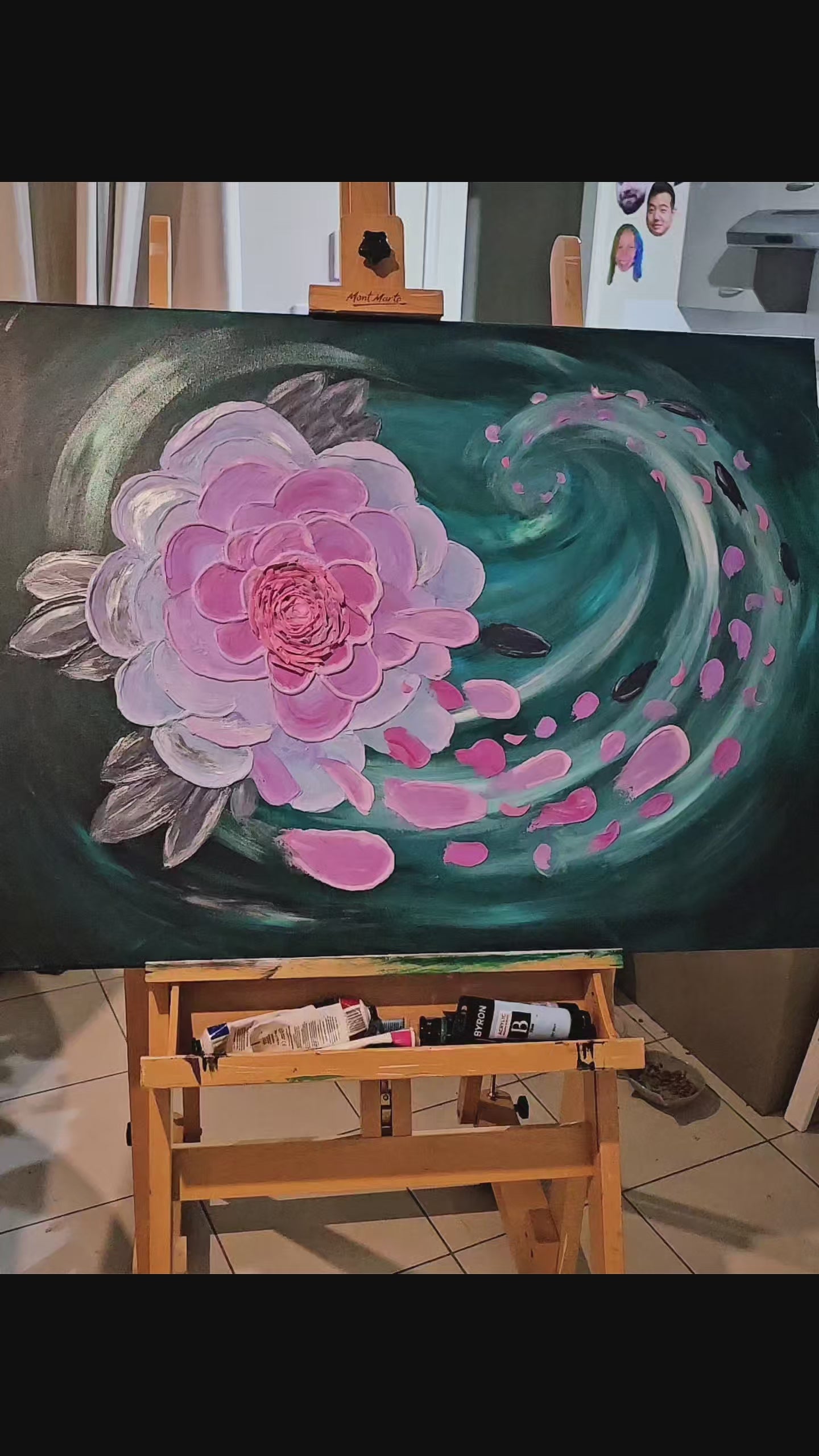 Tidal Bloom | Original Painting | Framed