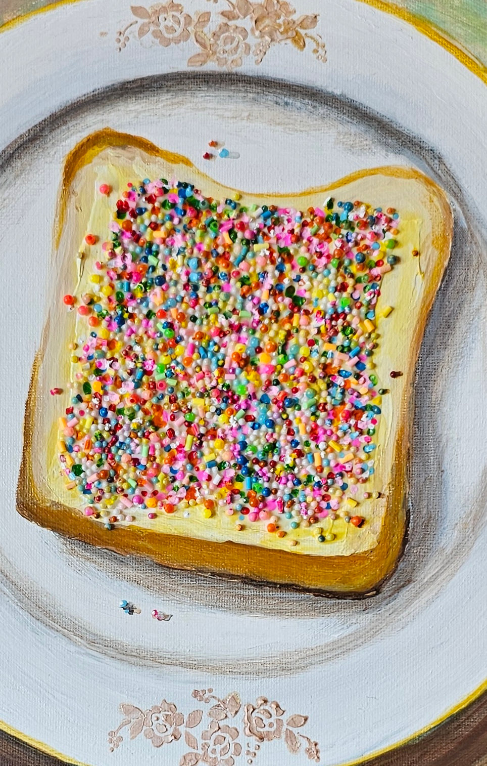 Fairy Bread for Breakfast | Original Painting | Framed
