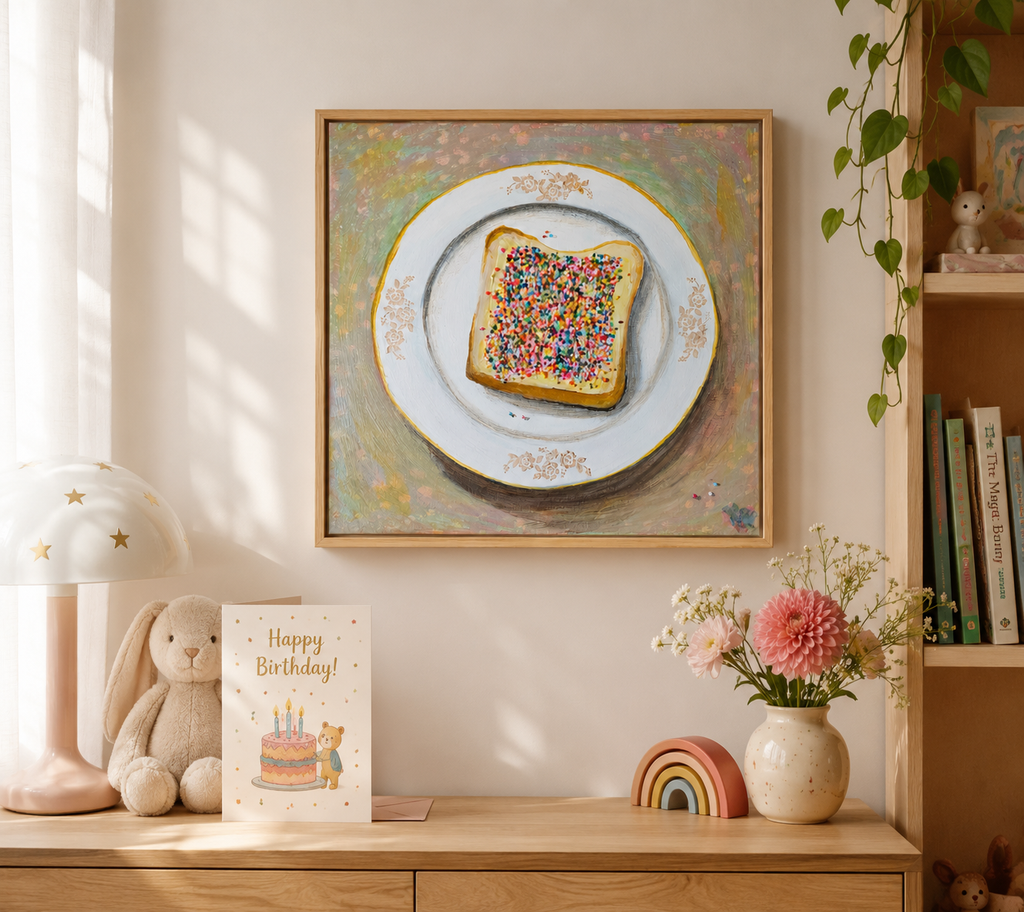 Fairy Bread for Breakfast | Original Painting | Framed