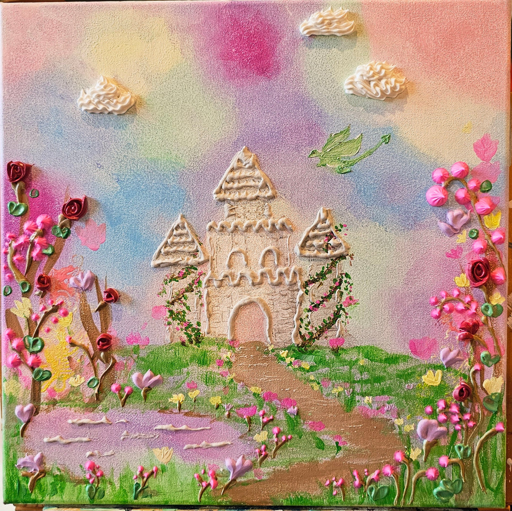 Bloom Castle | Original Painting | Framed