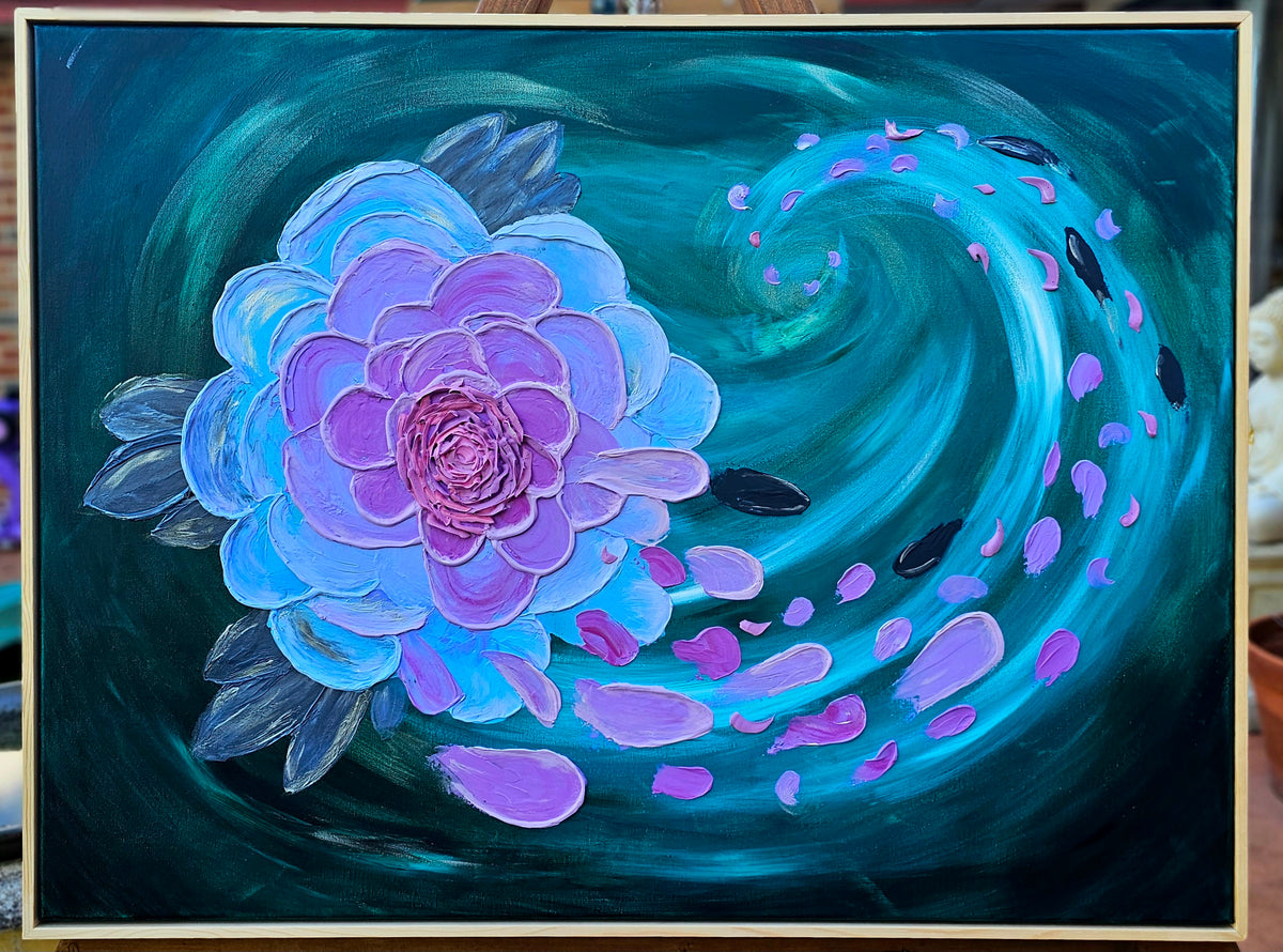 Tidal Bloom | Original Painting | Framed