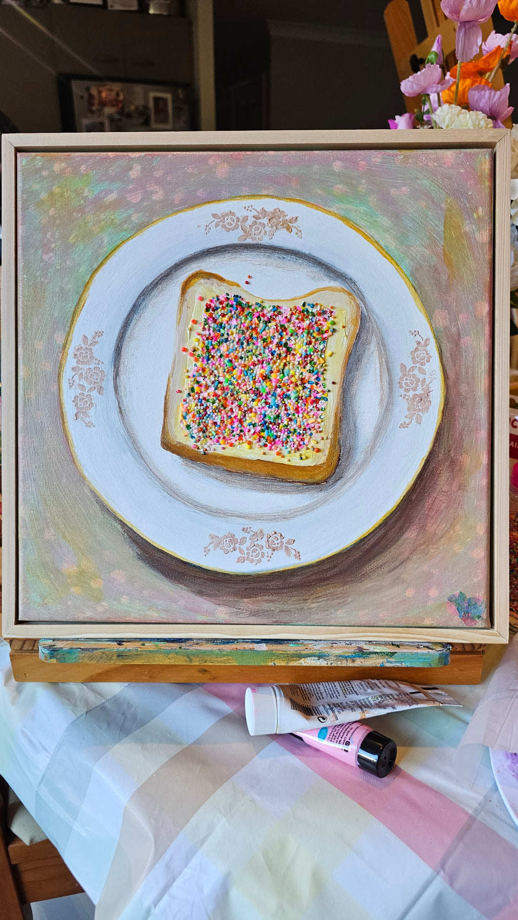 Fairy Bread for Breakfast | Original Painting | Framed