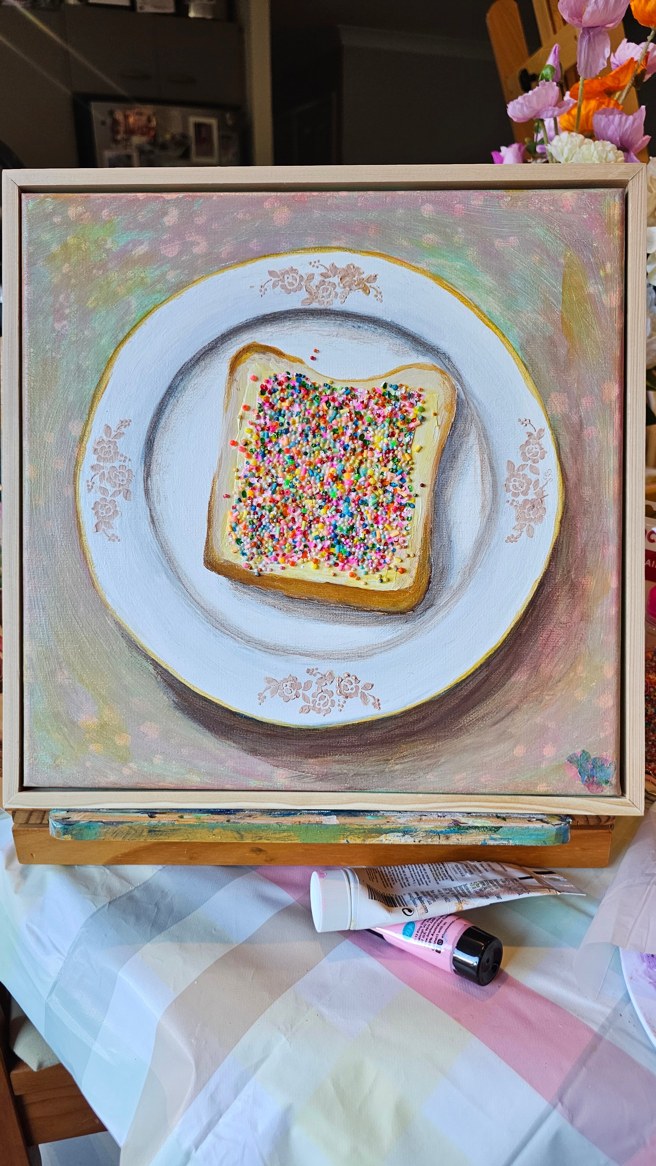 Fairy Bread for Breakfast | Original Painting | Framed