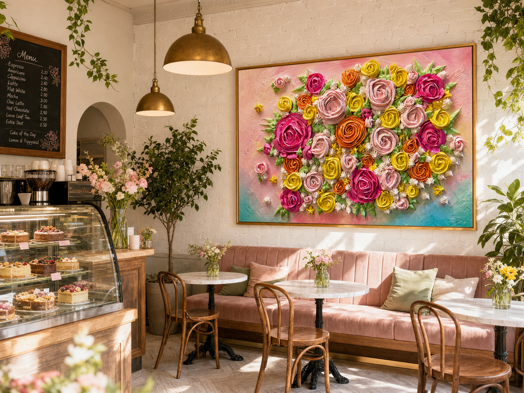 Buttercream Blooms- Poster and Wooden Canvas Prints