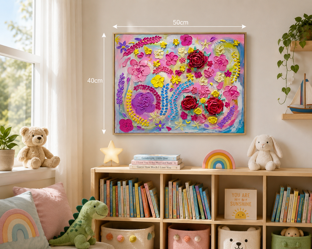 Summer Confetti | Original Painting | Framed