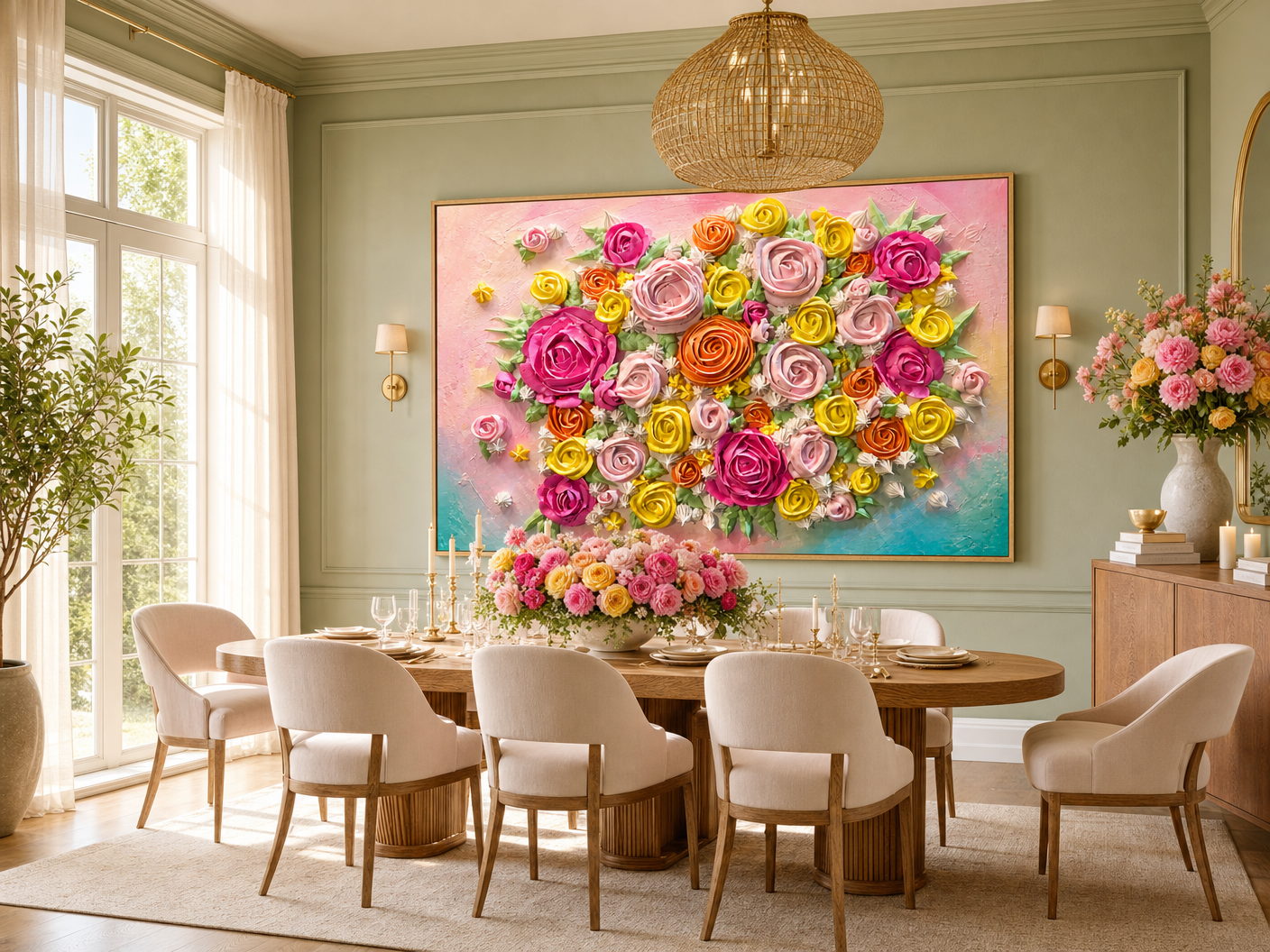 Buttercream Blooms- Poster and Wooden Canvas Prints