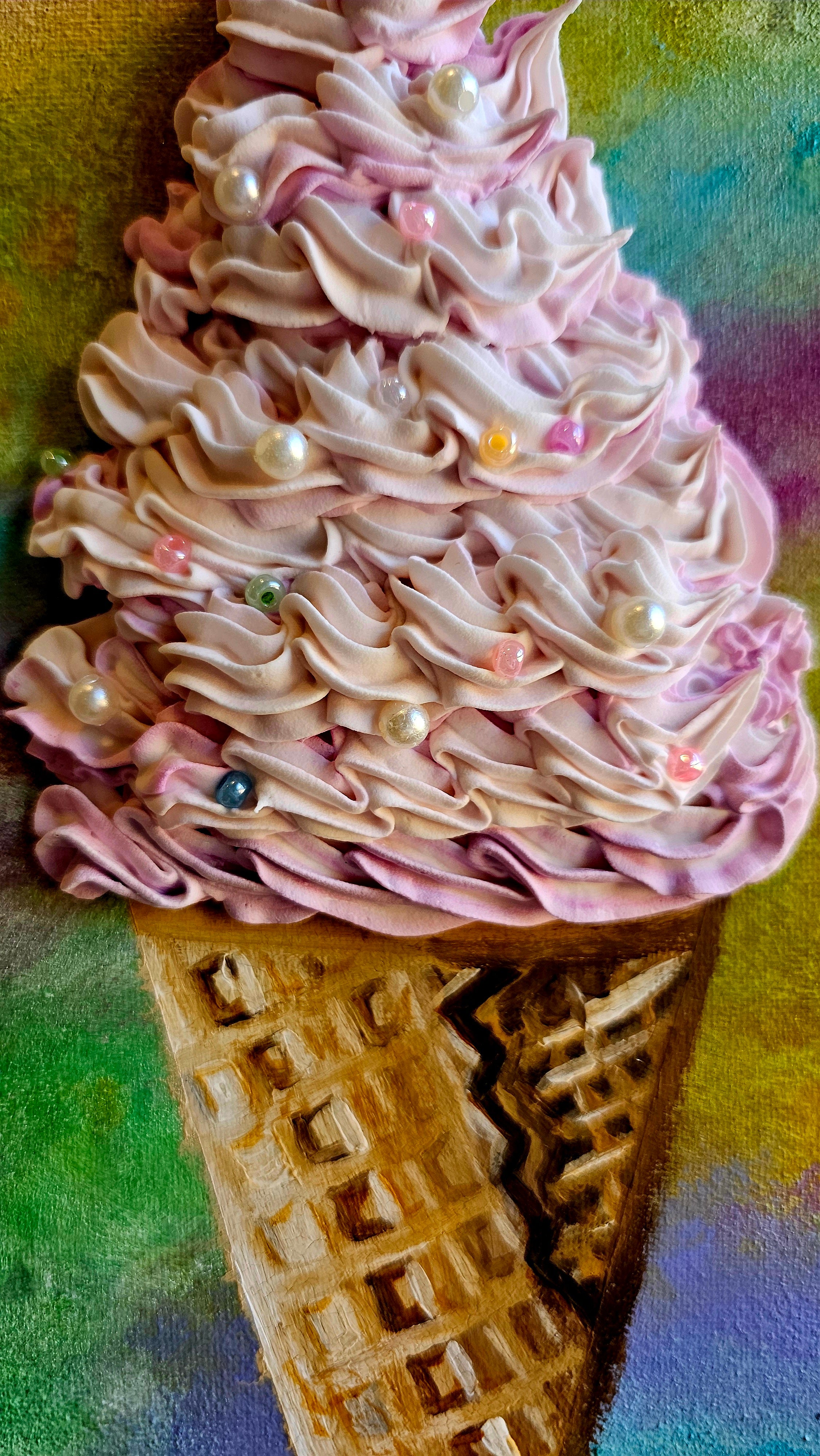 Summer Swirl | Original Painting | 30cm by 40cm | Framed