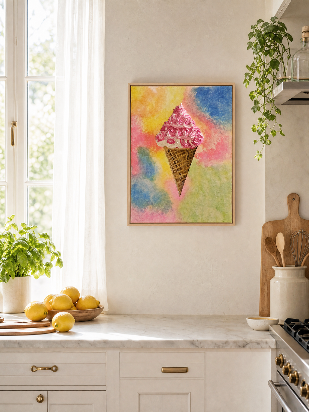 Pink Was Always My Favourite Flavour | Original Painting | Framed