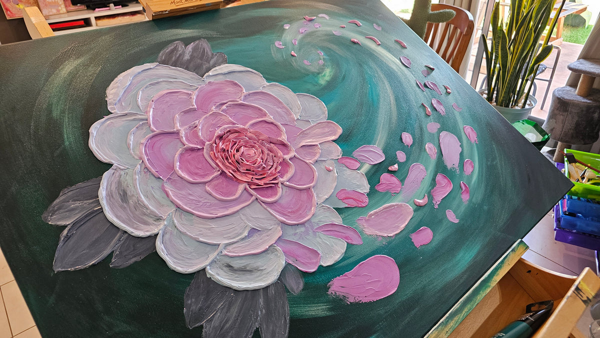 Tidal Bloom | Original Painting | Framed