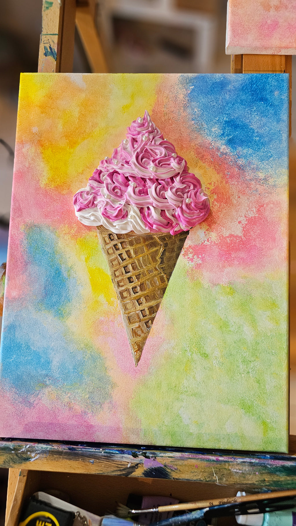 Pink Was Always My Favourite Flavour | Original Painting | Framed