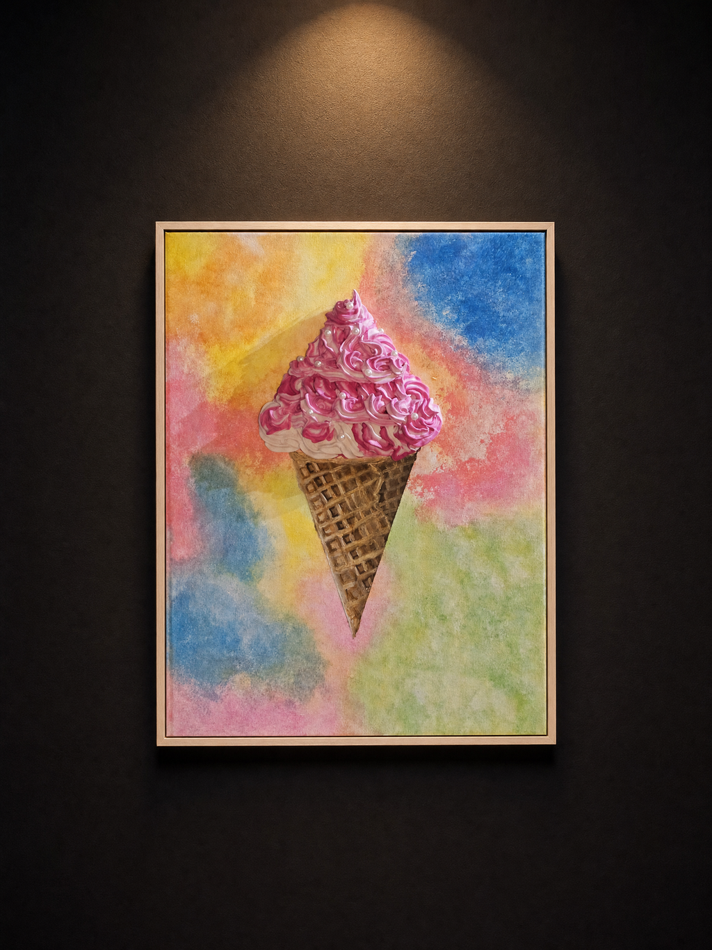 Pink Was Always My Favourite Flavour | Original Painting | Framed