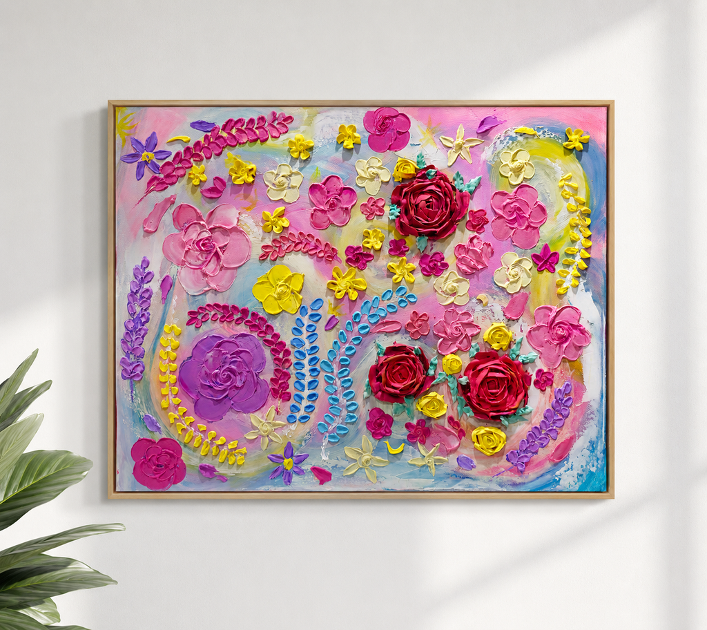 Summer Confetti | Original Painting | Framed