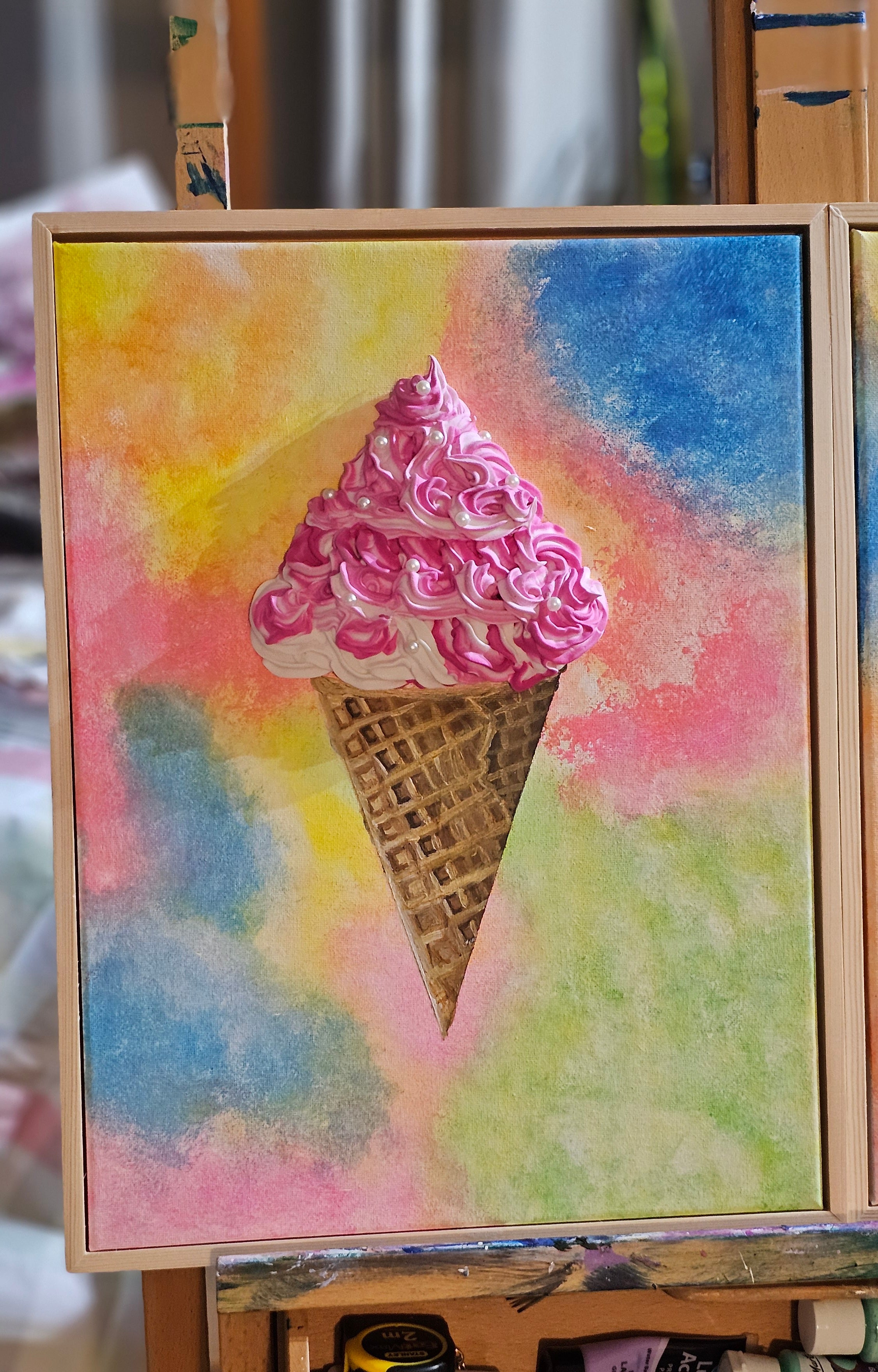 Pink Was Always My Favourite Flavour | Original Painting | Framed