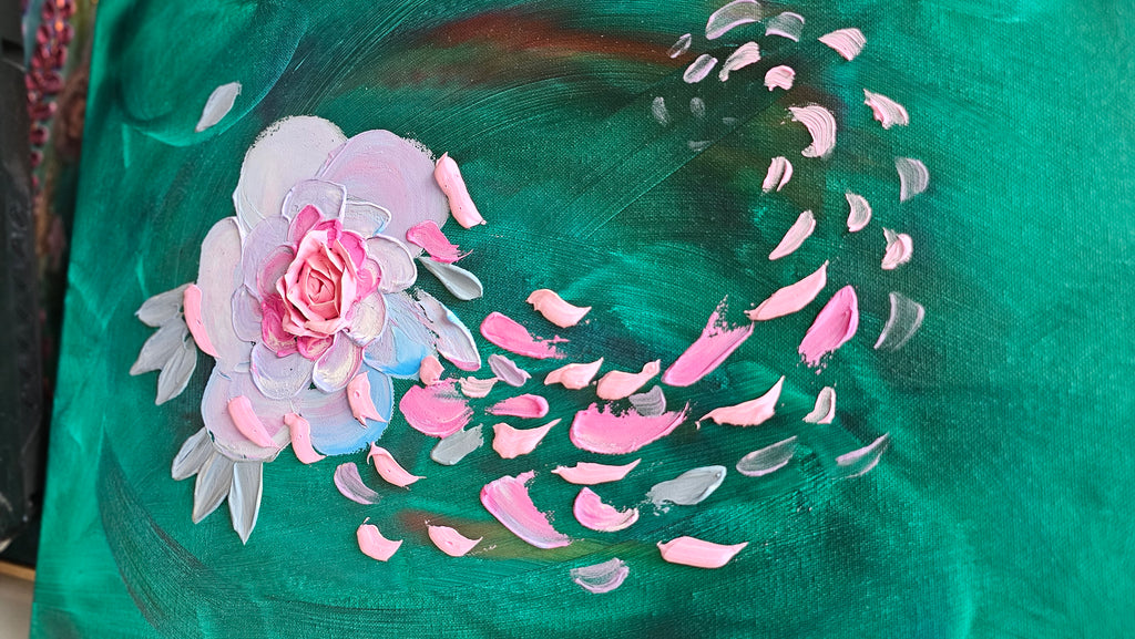 Petals in the Wind | Original Painting | 50cm by 40cm
