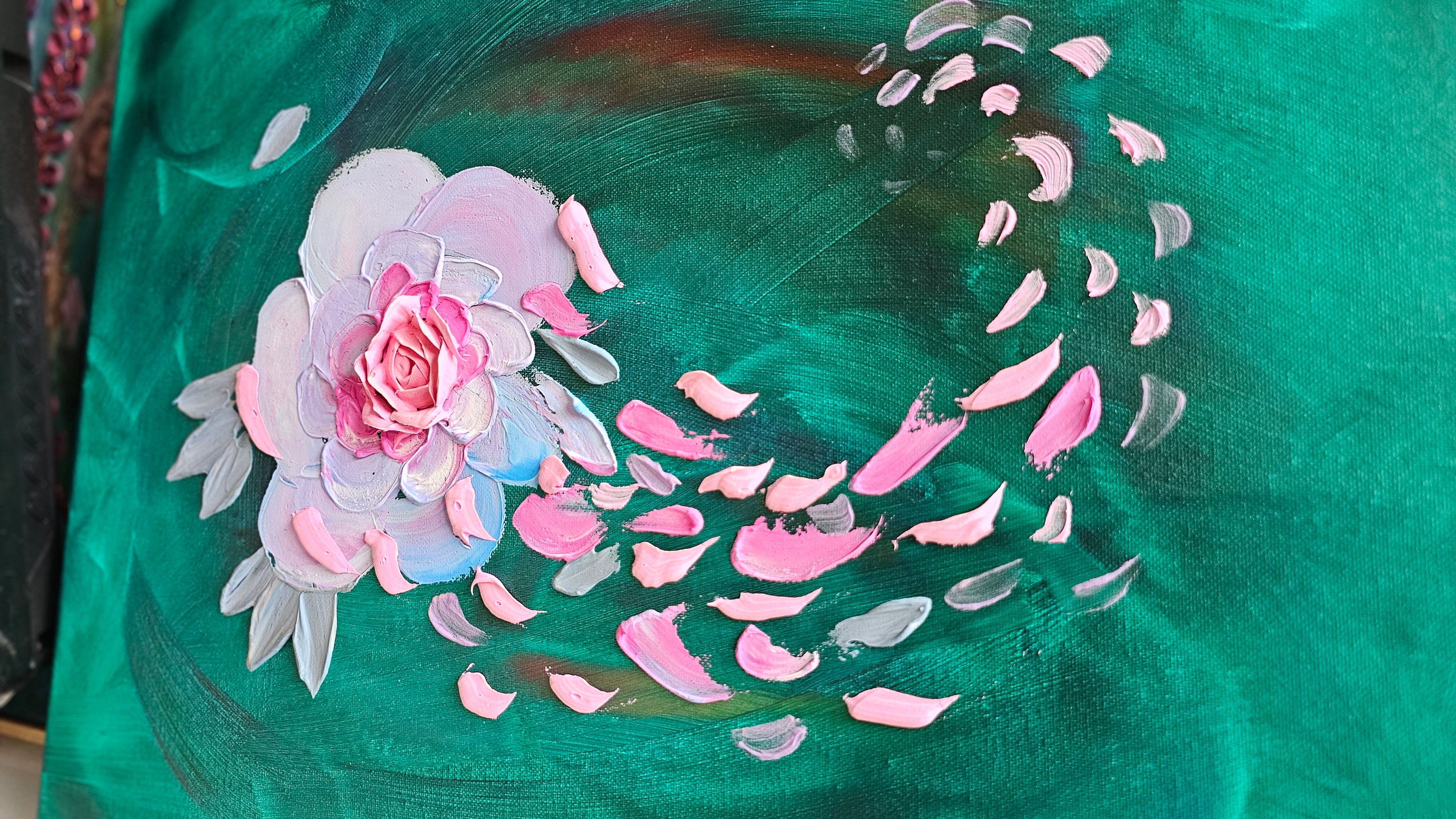 Petals in the Wind | Original Painting | 50cm by 40cm