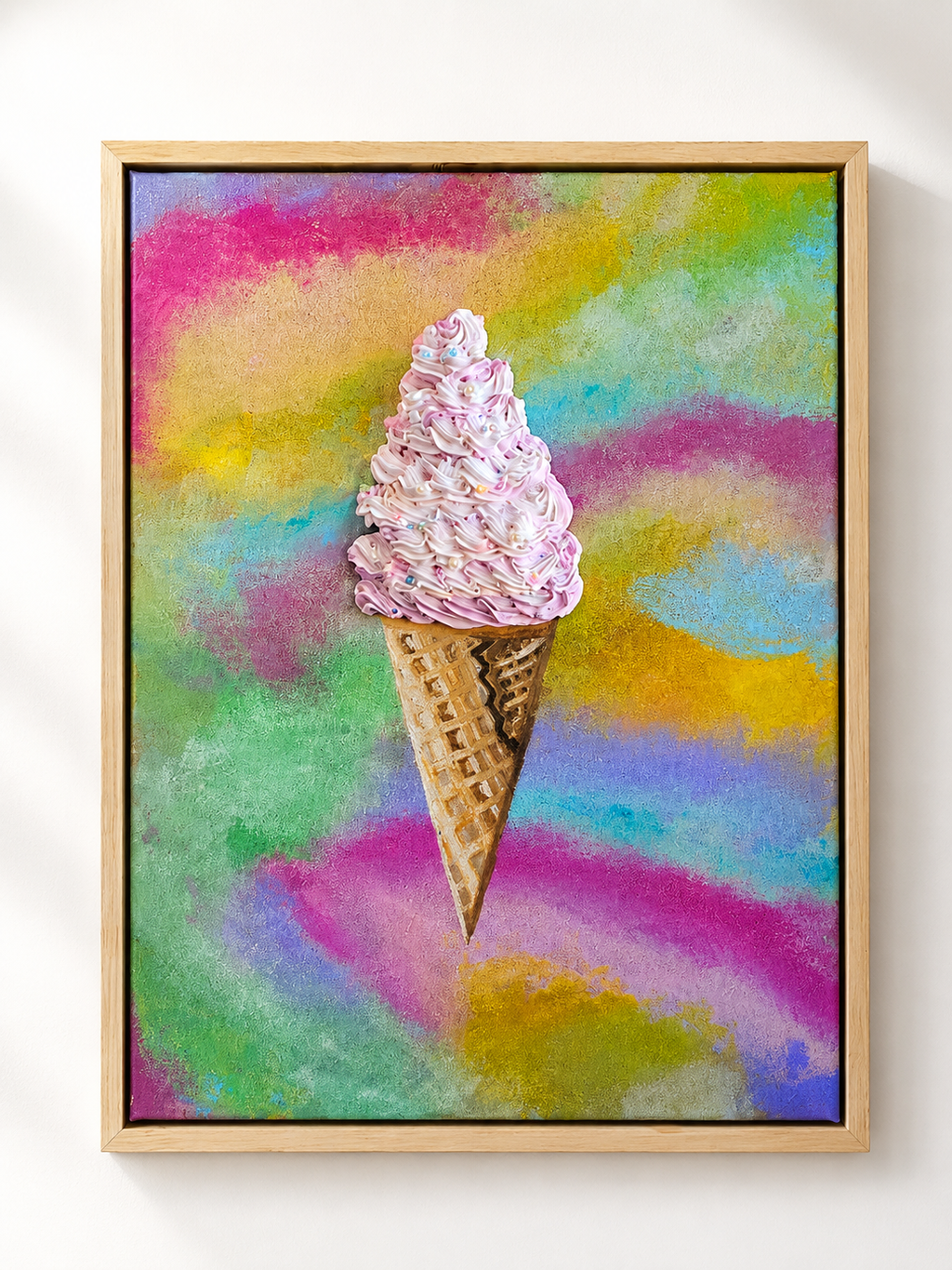 Summer Swirl | Original Painting | 30cm by 40cm | Framed