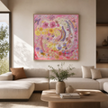 Summer Breeze – Original Acrylic Impasto Floral, 78x78cm, Framed