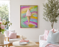 Summer Swirl | Original Painting | 30cm by 40cm | Framed