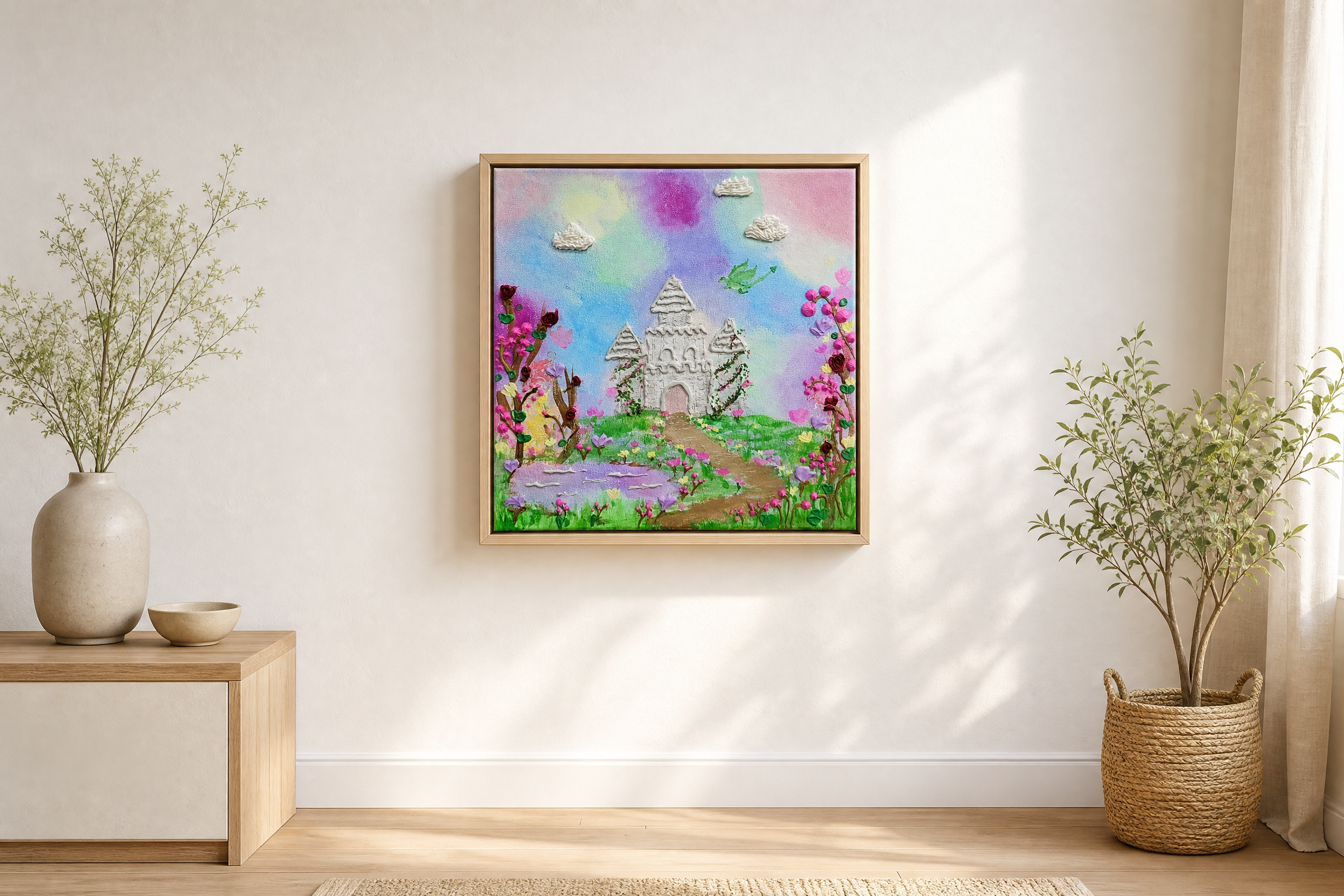 Bloom Castle | Original Painting | Framed