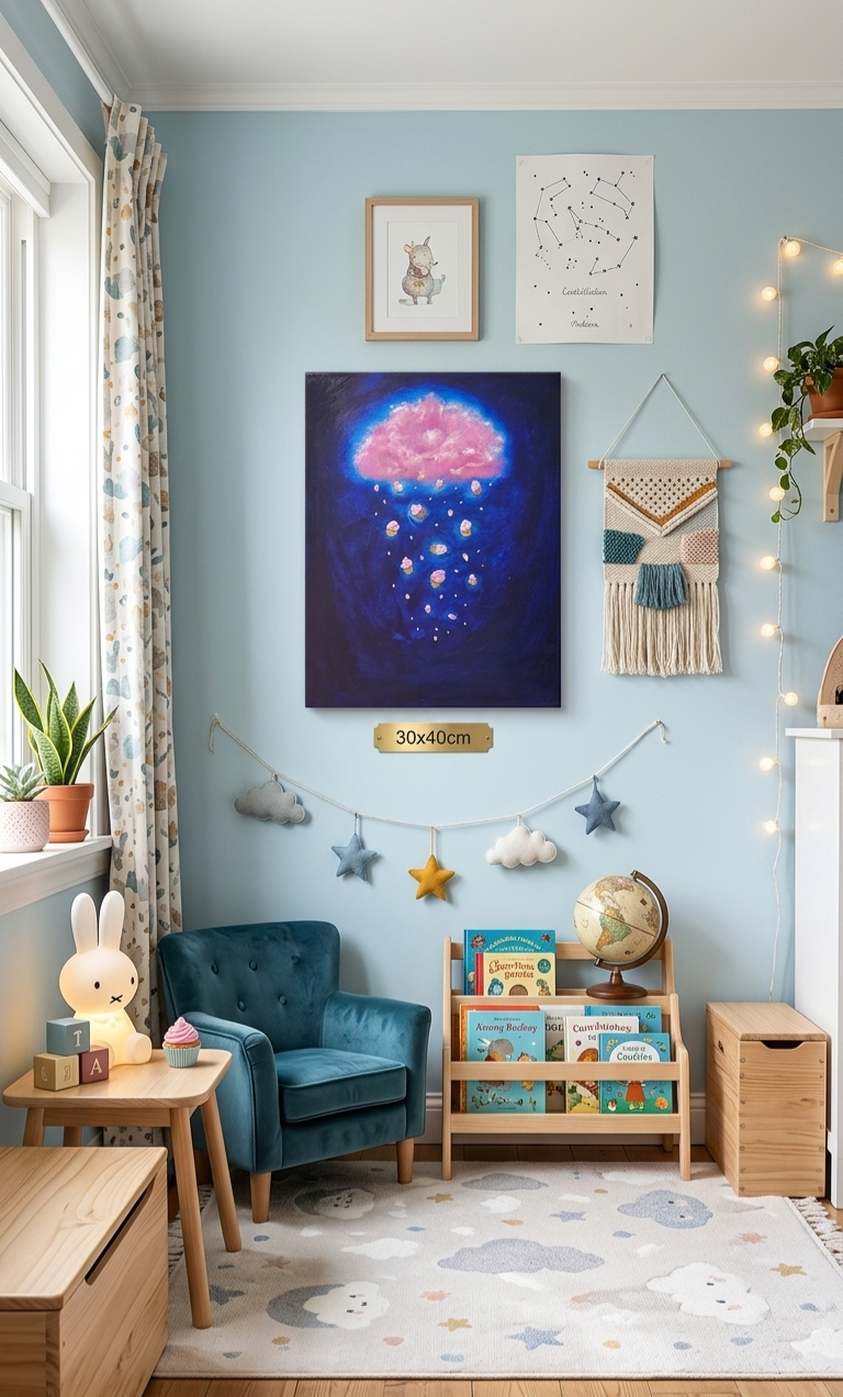 Cupcake Rain | Original Impasto Painting | 40cm by 50cm | Canvas