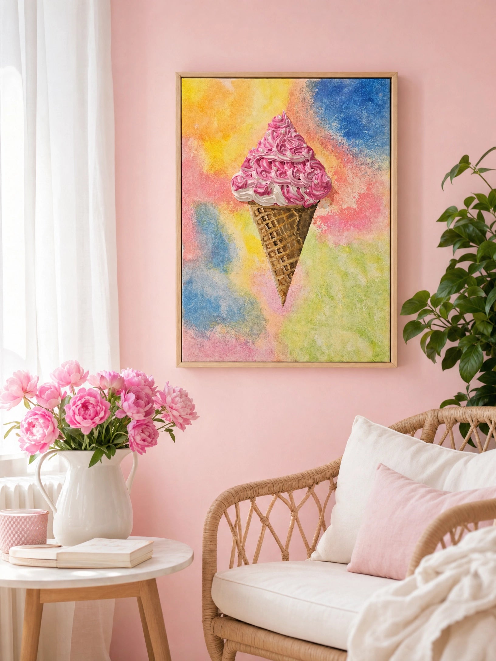My Favourite Flavour was Always Pink| Original Painting | Framed
